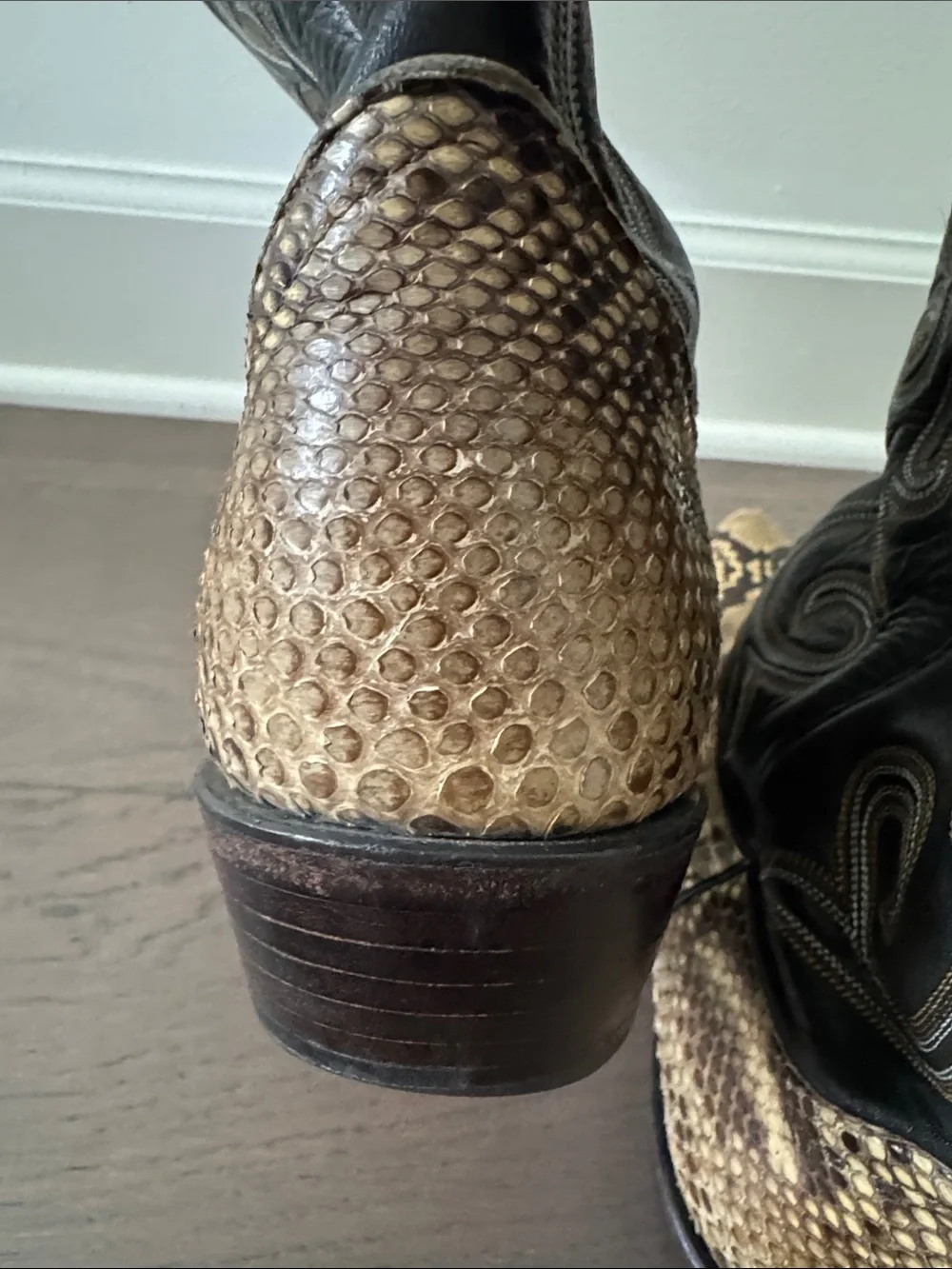 Nocona USA Made Genuine Python Snakeskin Cowboy Boots Men's 11D Exotic Western - Picture 7 of 11